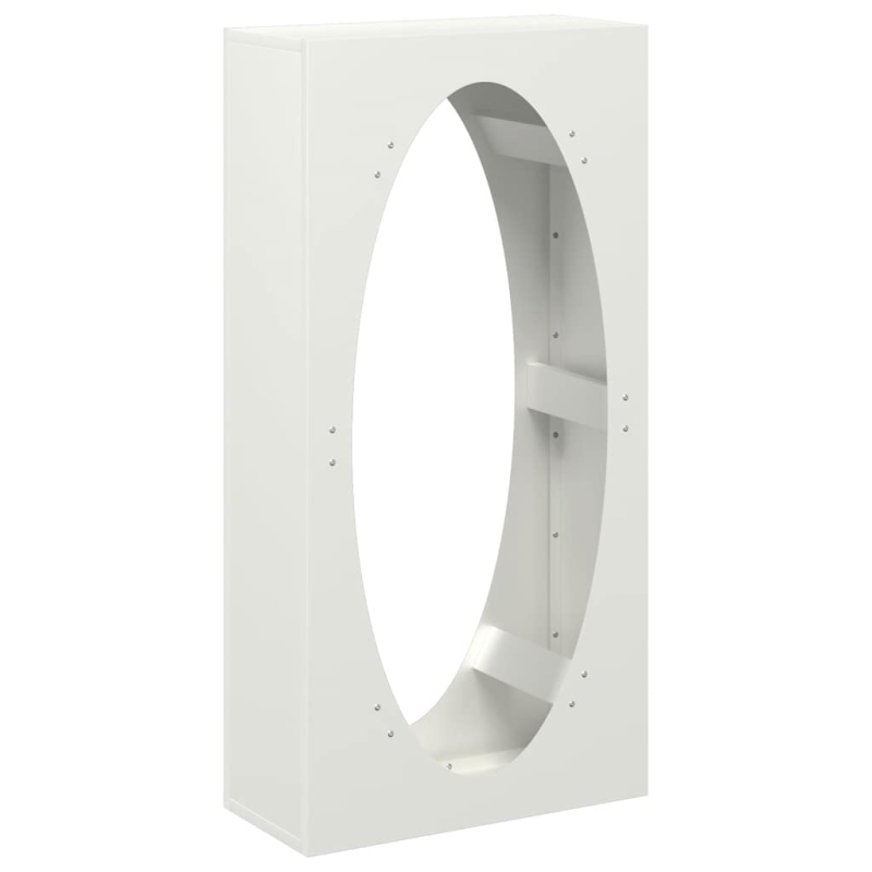 Brennholzregal Weiß 50x23x100 cm Kaltgewalzter Stahl