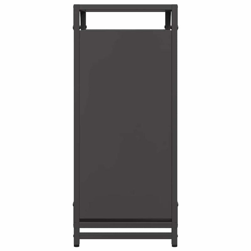 Brennholzregal Schwarz 44x28x65 cm Kaltgewalzter Stahl