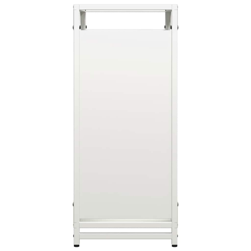 Brennholzregal Weiß 44x28x65 cm Kaltgewalzter Stahl