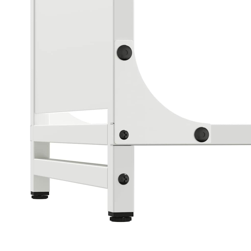 Brennholzregal Weiß 44x28x65 cm Kaltgewalzter Stahl