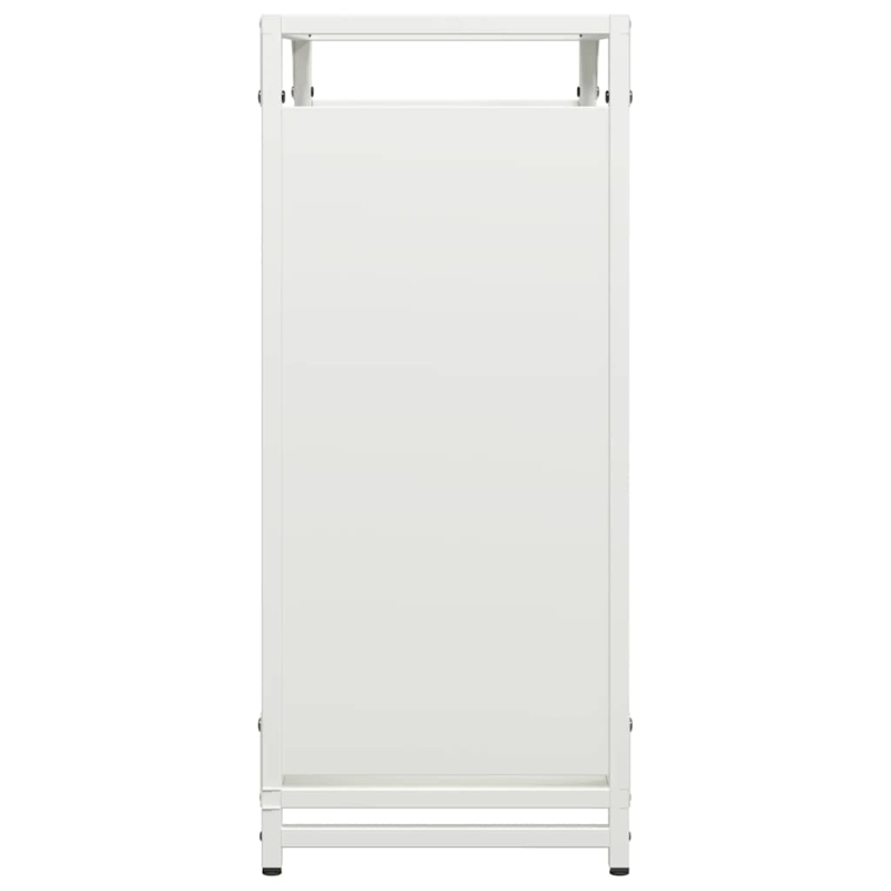 Brennholzregal Weiß 60x28x65 cm Kaltgewalzter Stahl