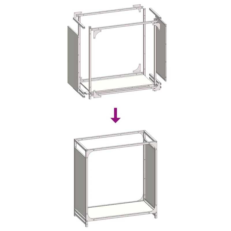 Brennholzregal Olivgrün 60x28x65 cm Kaltgewalzter Stahl