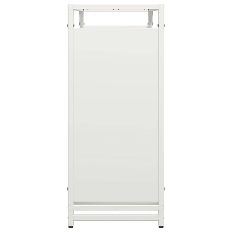 Brennholzregal Weiß 90x28x65 cm Kaltgewalzter Stahl