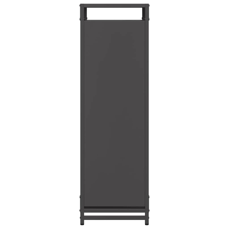 Brennholzregal Schwarz 44x28x90 cm Kaltgewalzter Stahl