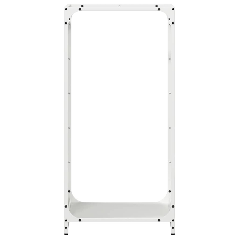 Brennholzregal Weiß 44x28x90 cm Kaltgewalzter Stahl