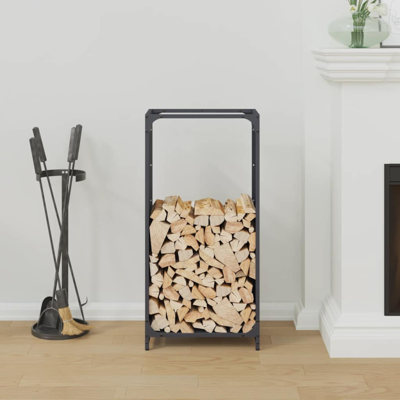 Brennholzregal Anthrazit 44x28x90 cm Kaltgewalzter Stahl