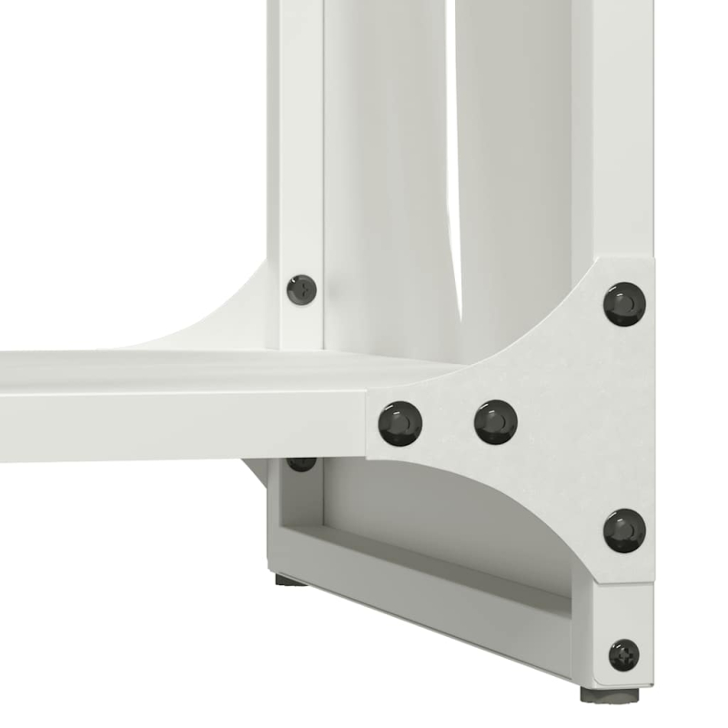 Brennholzregal Weiß 40x30x80 cm Kaltgewalzter Stahl