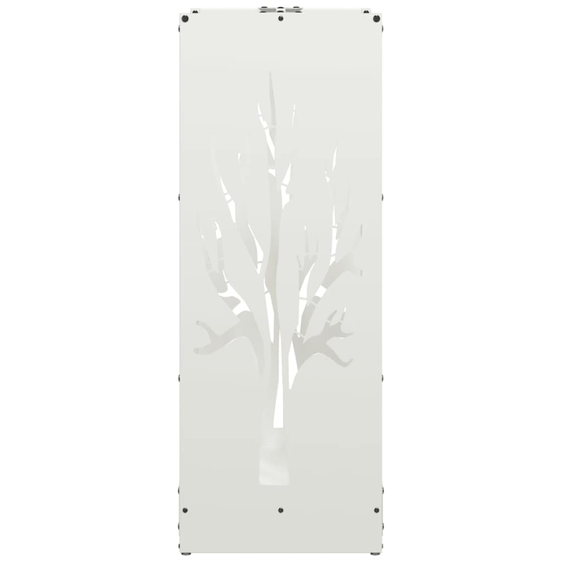 Brennholzregal Weiß 40x30x80 cm Kaltgewalzter Stahl