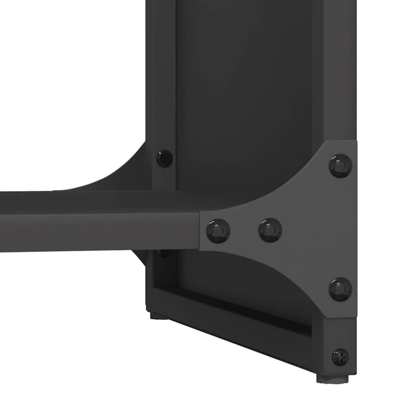 Brennholzregal Schwarz 40x30x80 cm Kaltgewalzter Stahl