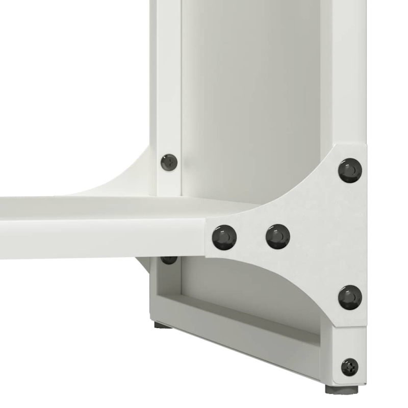 Brennholzregal Weiß 40x30x80 cm Kaltgewalzter Stahl