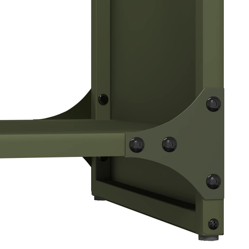 Brennholzregal Olivgrün 40x30x80 cm Kaltgewalzter Stahl