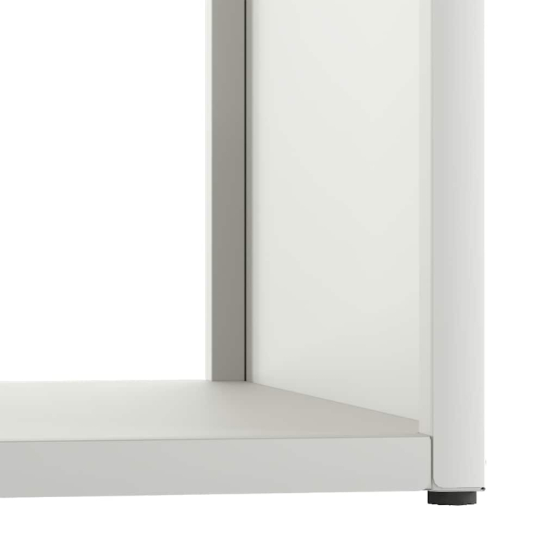 Brennholzregal Weiß 40x40x40 cm Kaltgewalzter Stahl