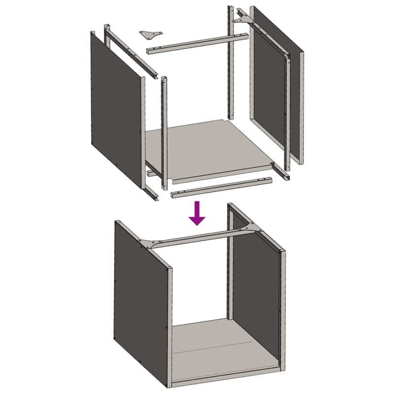 Brennholzregal Weiß 40x40x40 cm Kaltgewalzter Stahl