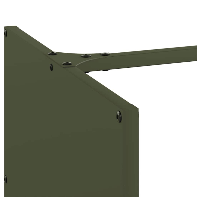 Brennholzregal Olivgrün 40x40x40 cm Kaltgewalzter Stahl