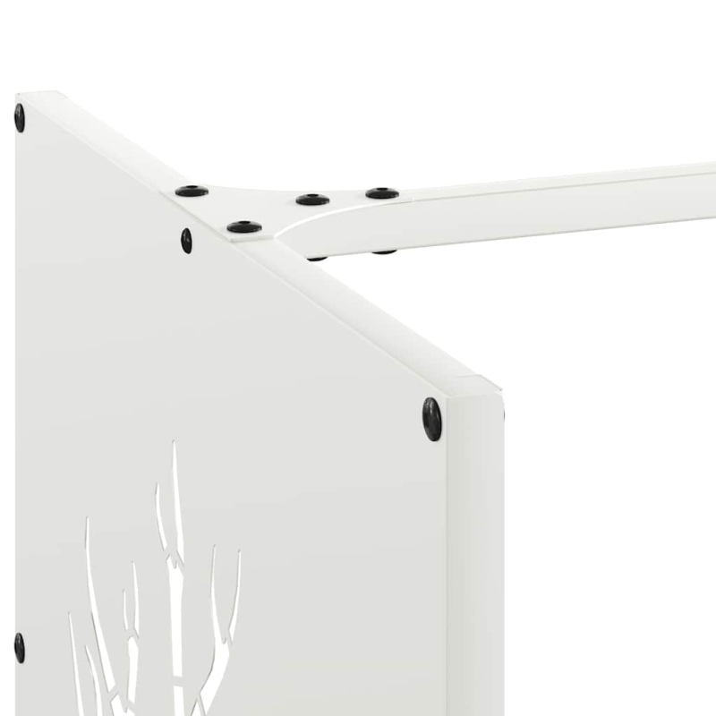 Brennholzregal Weiß 40x40x40 cm Kaltgewalzter Stahl