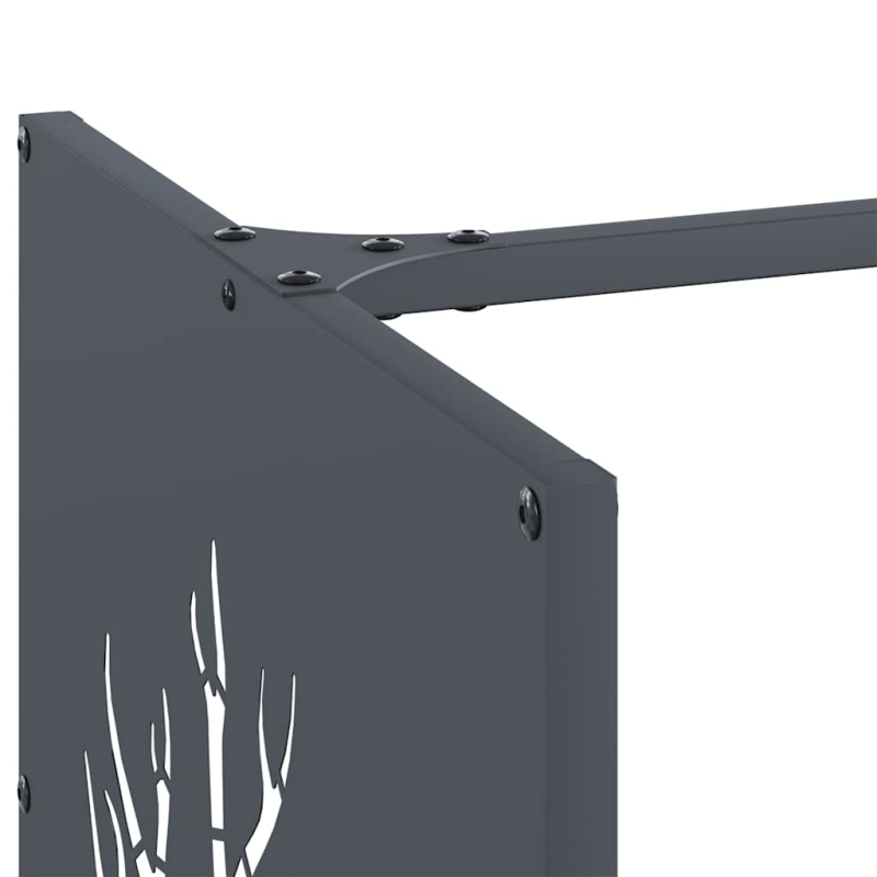 Brennholzregal Anthrazit 40x40x40 cm Kaltgewalzter Stahl