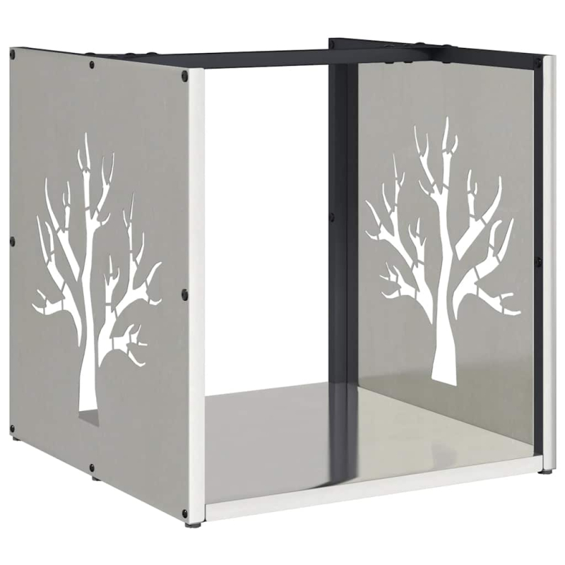 Brennholzregal 40x40x40 cm Edelstahl