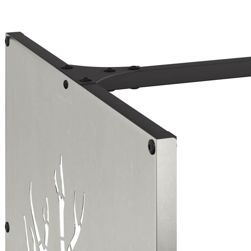 Brennholzregal 40x40x40 cm Edelstahl