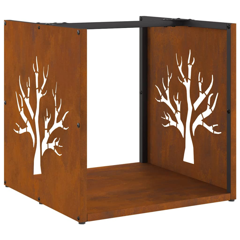 Brennholzregal 40x40x40 cm Wetterfester Stahl