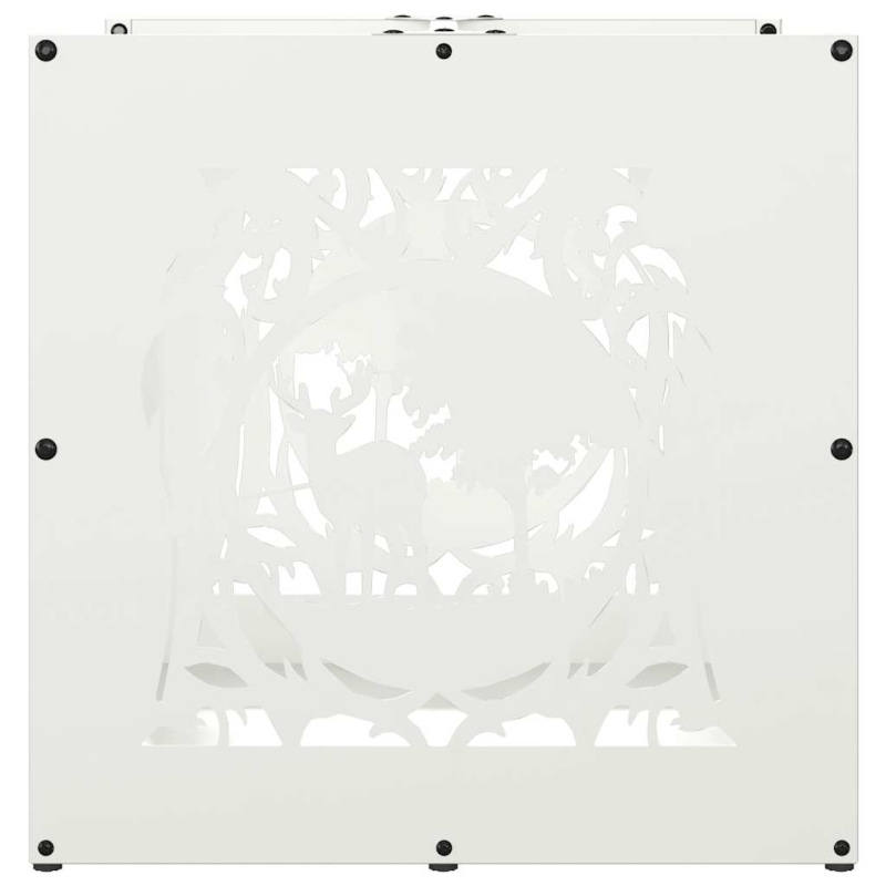 Brennholzregal Weiß 40x40x40 cm Kaltgewalzter Stahl