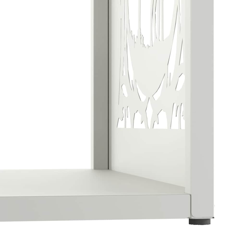 Brennholzregal Weiß 40x40x40 cm Kaltgewalzter Stahl