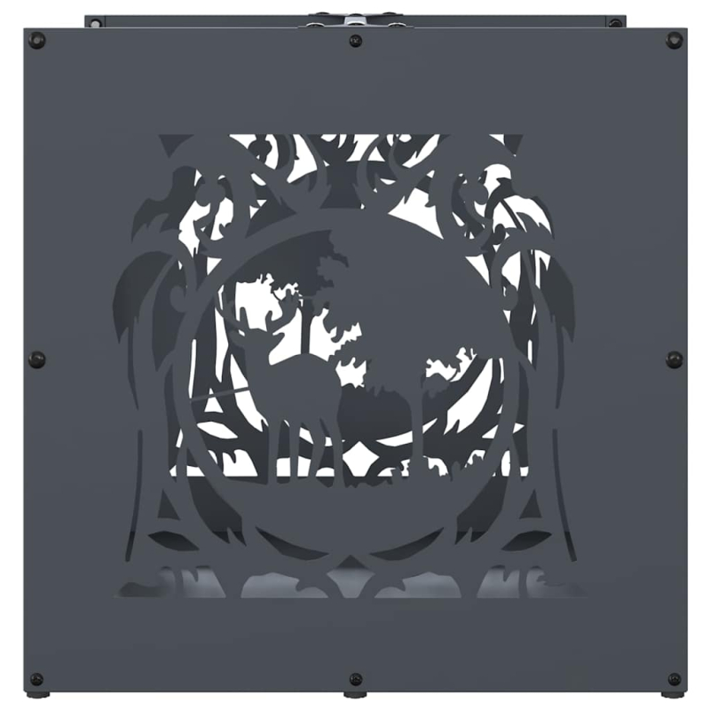 Brennholzregal Anthrazit 40x40x40 cm Kaltgewalzter Stahl