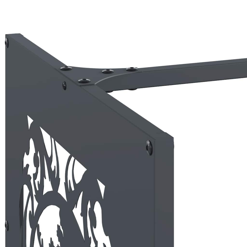 Brennholzregal Anthrazit 40x40x40 cm Kaltgewalzter Stahl