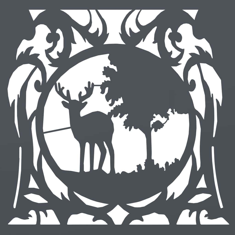 Brennholzregal Anthrazit 40x40x40 cm Kaltgewalzter Stahl