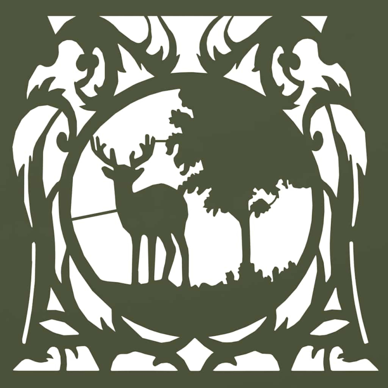 Brennholzregal Olivgrün 40x40x40 cm Kaltgewalzter Stahl