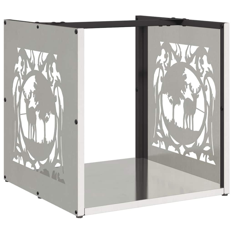 Brennholzregal 40x40x40 cm Edelstahl