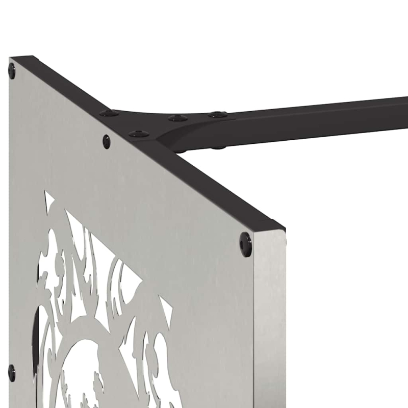 Brennholzregal 40x40x40 cm Edelstahl