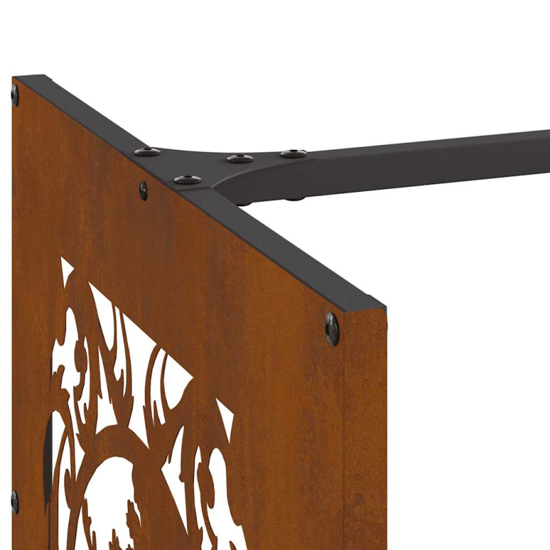 Brennholzregal 40x40x40 cm Wetterfester Stahl