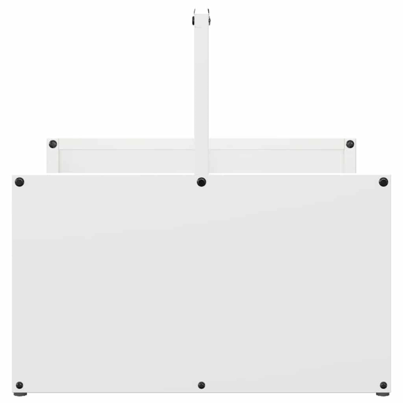 Brennholzregal Weiß 40x40x40 cm Kaltgewalzter Stahl