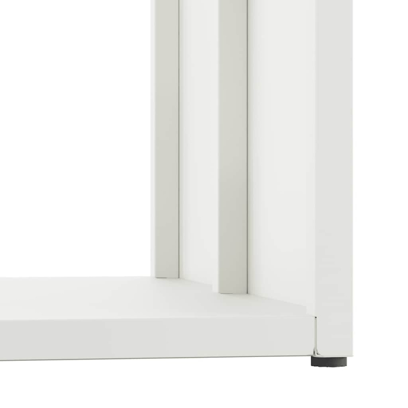 Brennholzregal Weiß 40x40x40 cm Kaltgewalzter Stahl