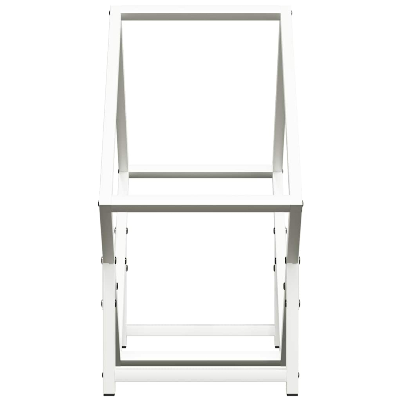 Brennholzregal Weiß 50x25x50 cm Kaltgewalzter Stahl