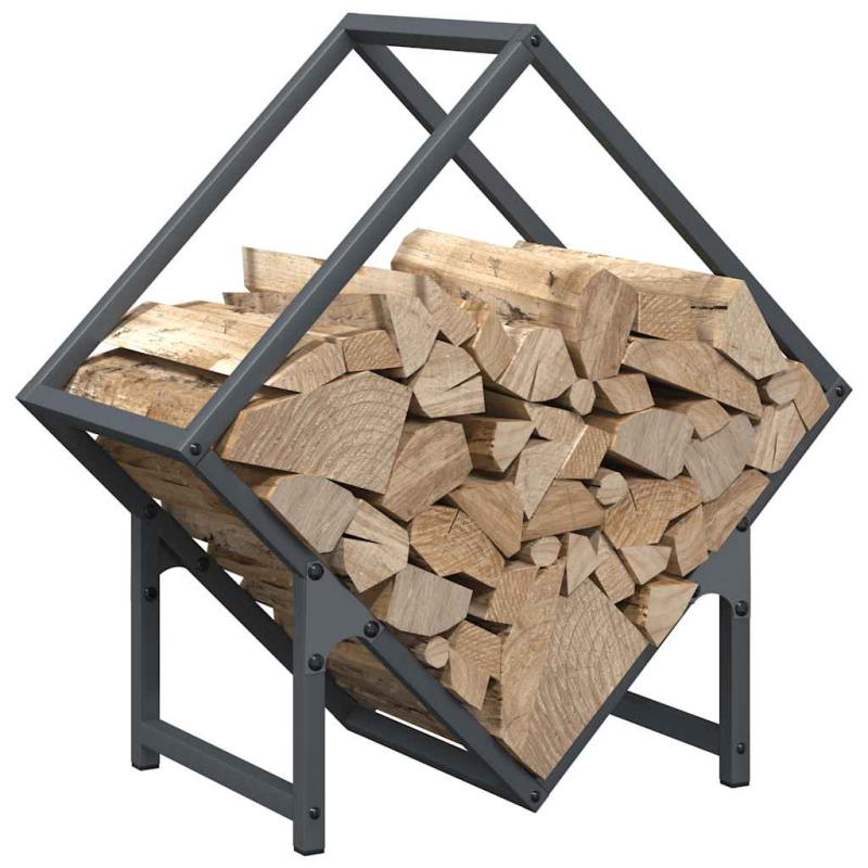 Brennholzregal Anthrazit 50x25x50 cm Kaltgewalzter Stahl