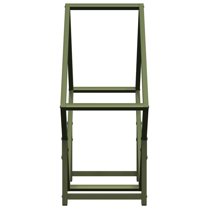 Brennholzregal Olivgrün 60x25x60 cm Kaltgewalzter Stahl