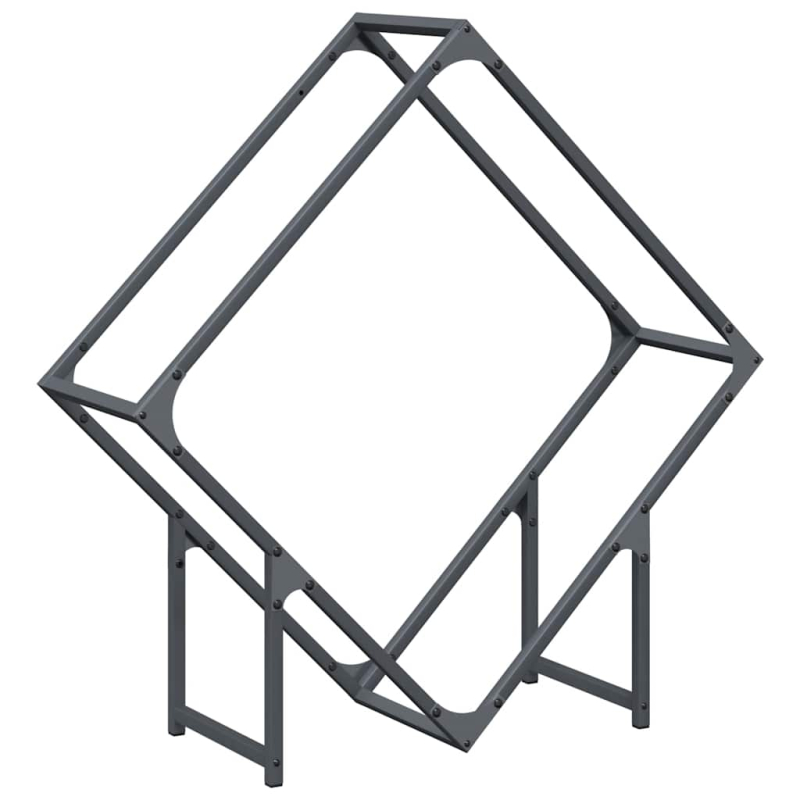 Brennholzregal Anthrazit 80x25x80 cm Kaltgewalzter Stahl