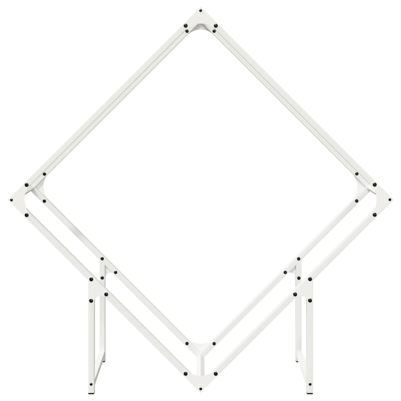 Brennholzregal Weiß 100x25x100 cm Kaltgewalzter Stahl