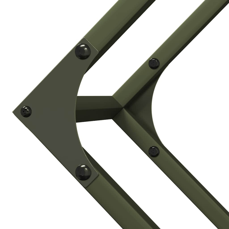 Brennholzregal Olivgrün 100x25x100 cm Kaltgewalzter Stahl