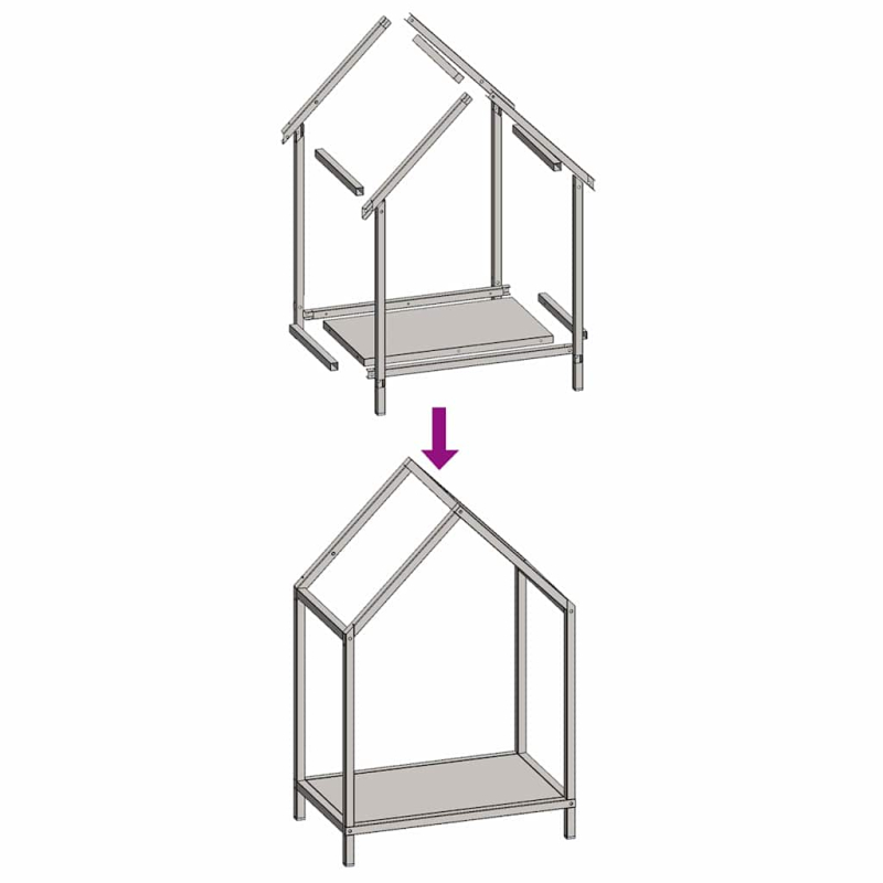 Brennholzregal Schwarz 40x25x60 cm Kaltgewalzter Stahl