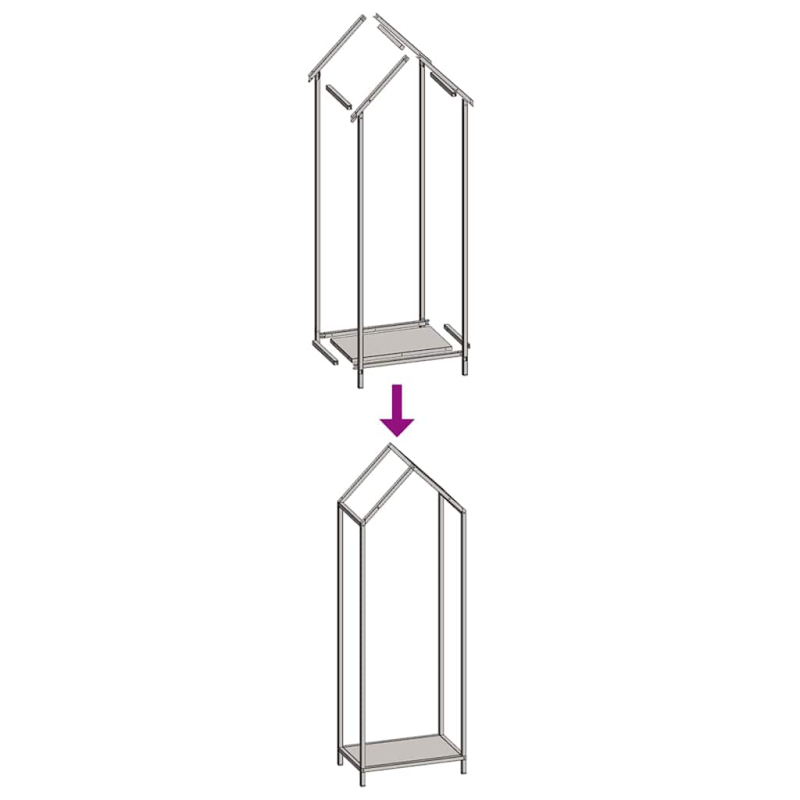 Brennholzregal Olivgrün 40x25x120 cm Kaltgewalzter Stahl