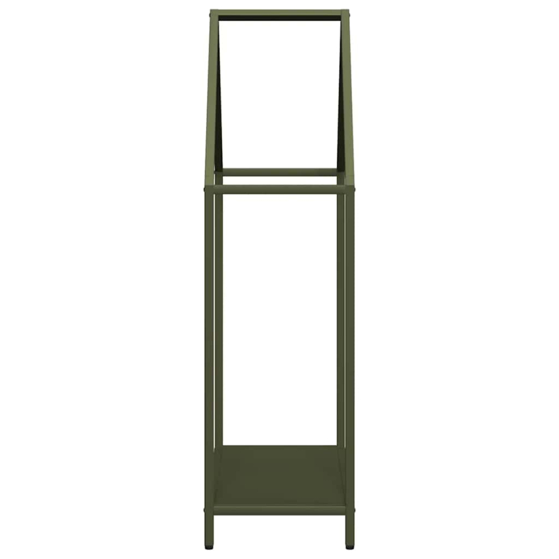 Brennholzregal Olivgrün 60x25x90 cm Kaltgewalzter Stahl