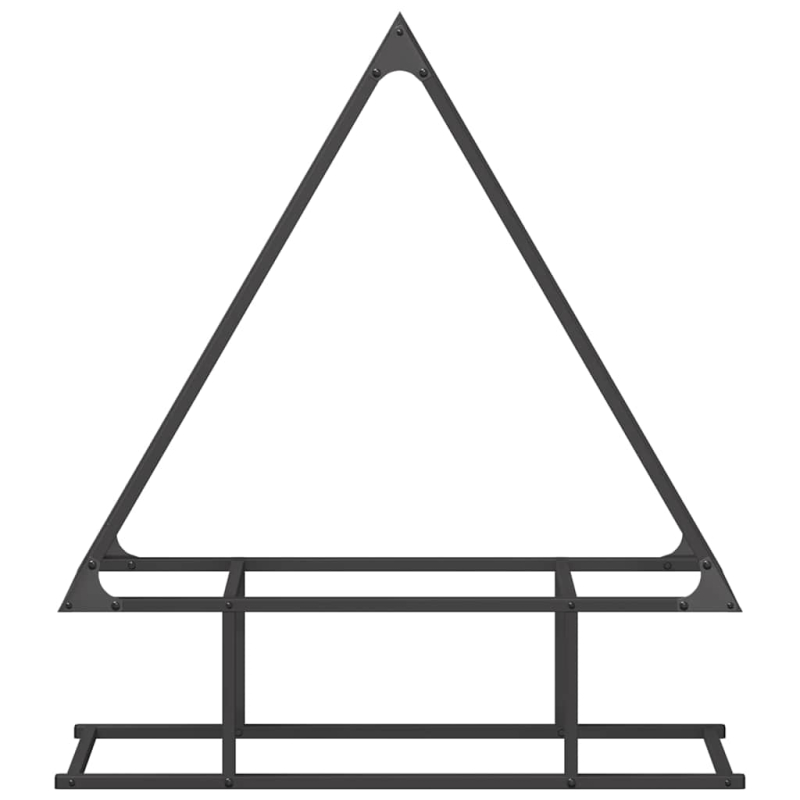 Brennholzregal Schwarz 80x25x90 cm Kaltgewalzter Stahl