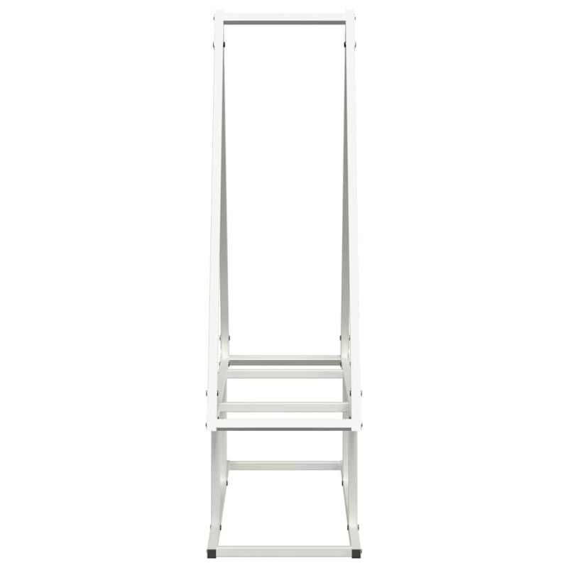 Brennholzregal Weiß 80x25x90 cm Kaltgewalzter Stahl
