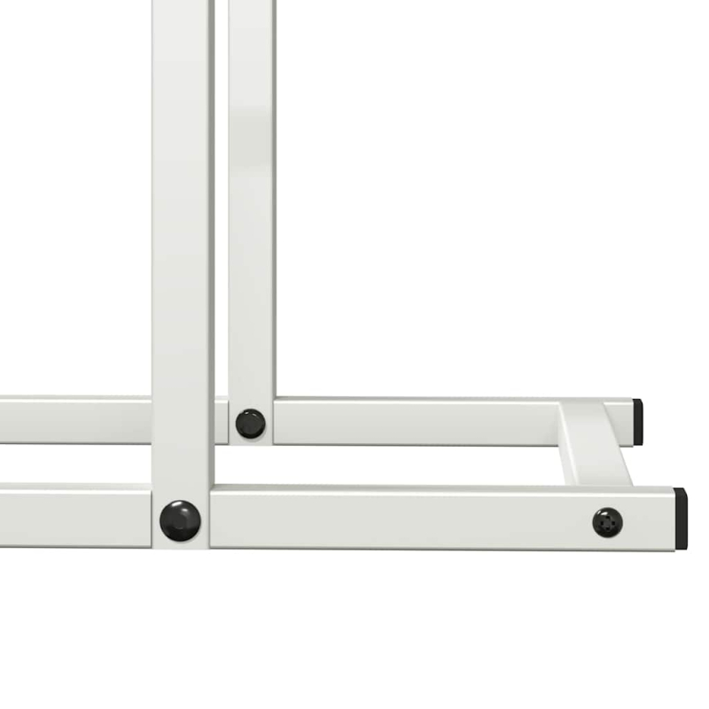 Brennholzregal Weiß 80x25x90 cm Kaltgewalzter Stahl