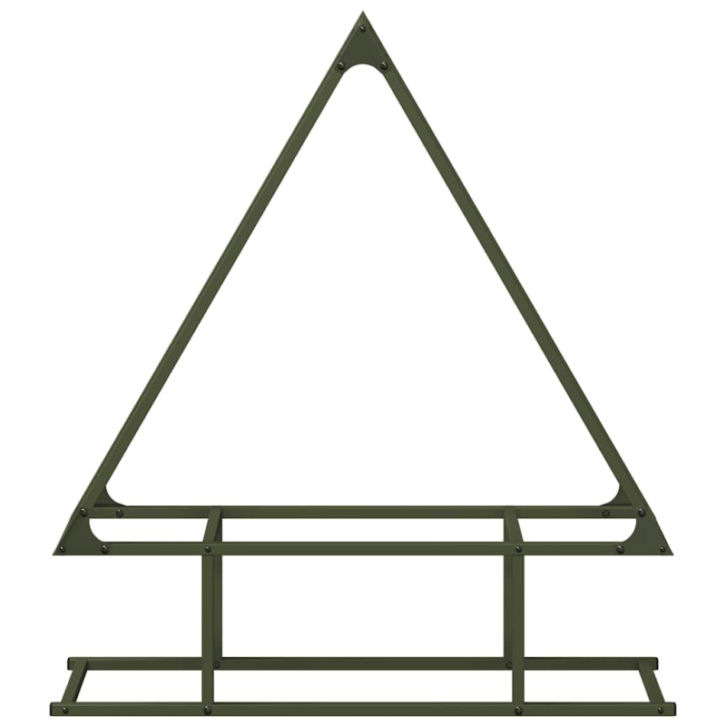 Brennholzregal Olivgrün 80x25x90 cm Kaltgewalzter Stahl