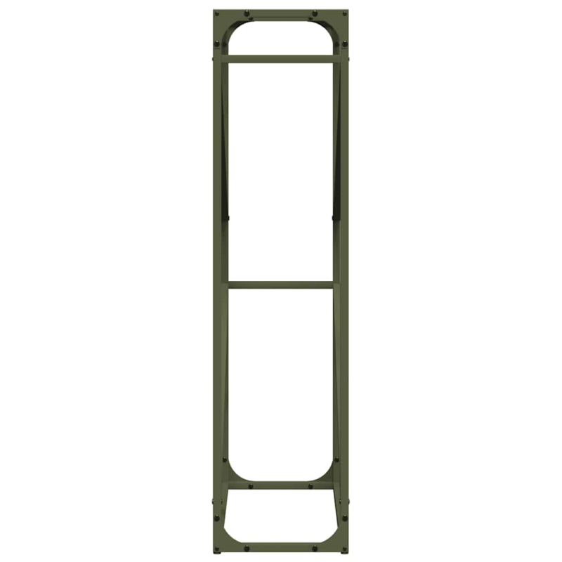 Brennholzregal Olivgrün 60x25x100 cm Kaltgewalzter Stahl