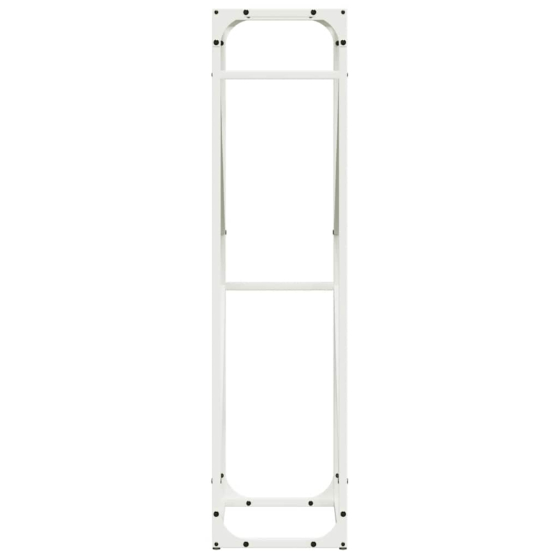 Brennholzregal Weiß 40x25x100 cm Kaltgewalzter Stahl