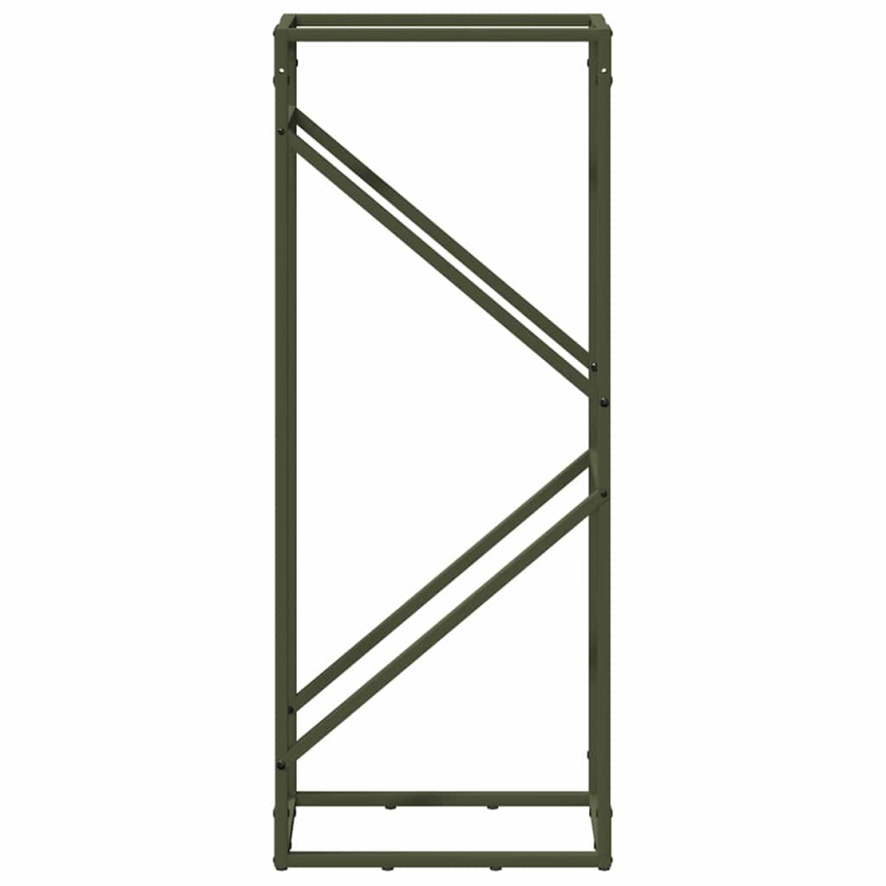 Brennholzregal Olivgrün 40x25x100 cm Kaltgewalzter Stahl